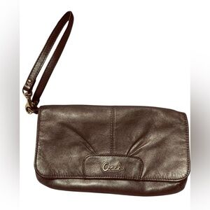 Coach Ashley Leather Wristlet Wallet